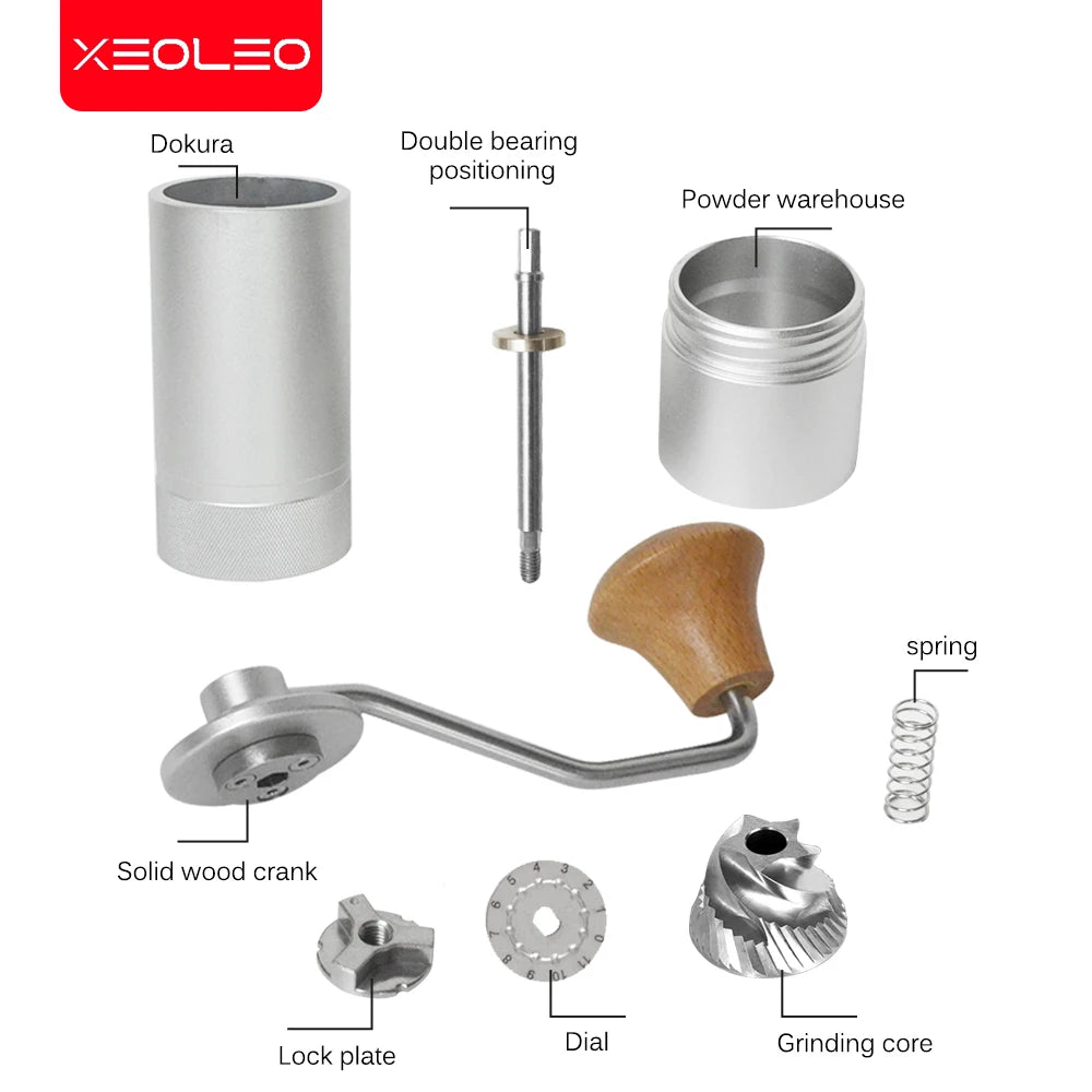 XEOLEO Manual Coffee grinder, Hand Coffee Bean Grinder Outdoor, Travel portable coffee miller