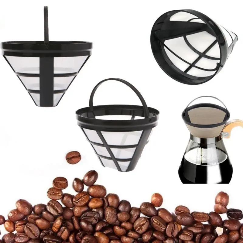 Reusable Coffee Filter Basket Cup Style Coffee Machine Strainer Mesh Coffee Accessories