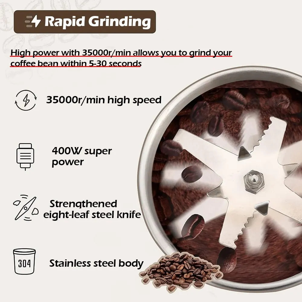 High Power Electric Multifunctional Home Coffee Grinder