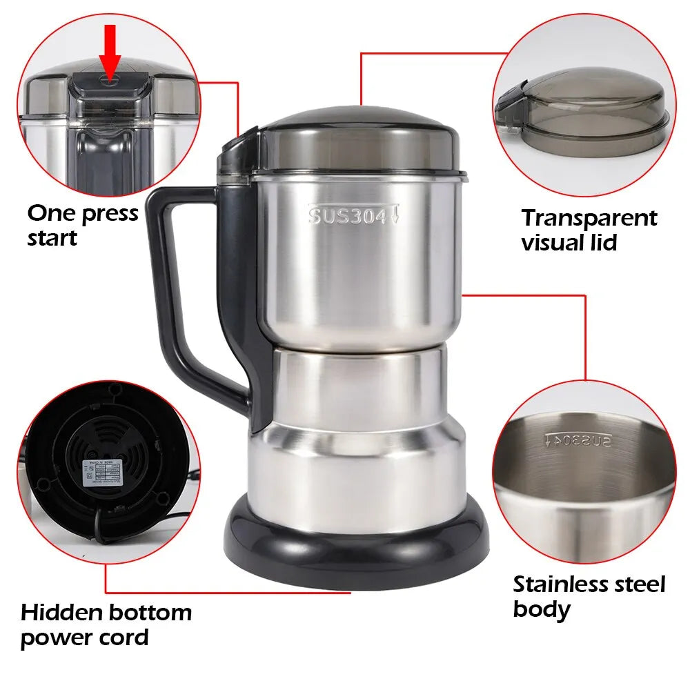 High Power Electric Multifunctional Home Coffee Grinder